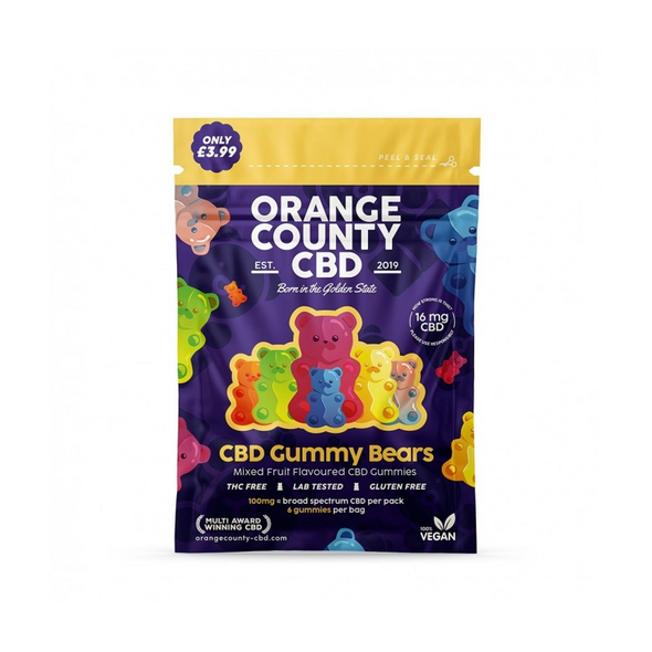 Orange County CBD - Gummy Bears  100mg Broad Spectrum CBD Mini Grab Bag